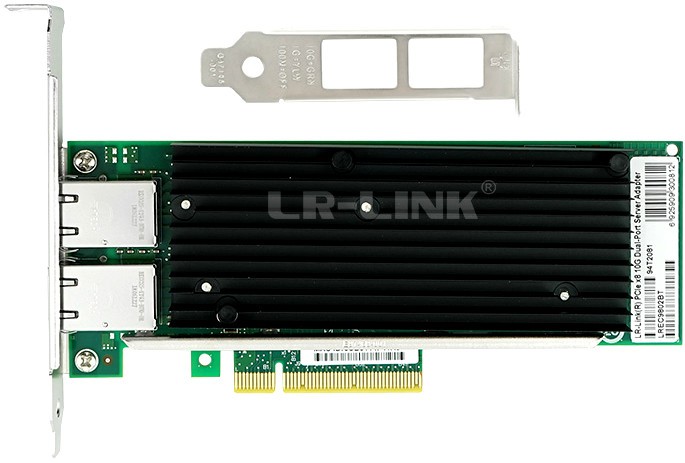 

Сетевой адаптер LR-LINK LREC9802BT двухпортовый медный 10 Гбит/с Ethernet PCIe x8 (на базе Intel X540, LREC9802BT