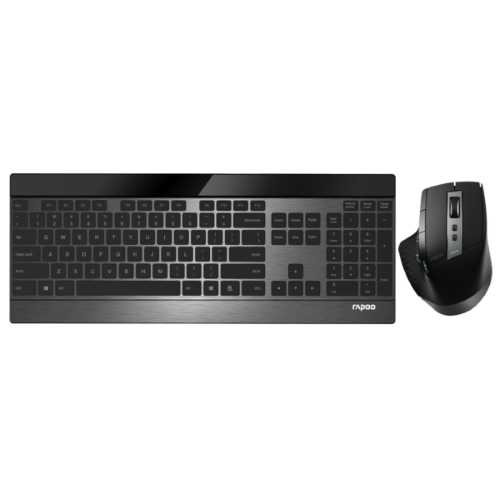 

Клавиатура и мышь Wireless Rapoo 9900M BLACK клав:черный мышь:черный USB Bluetooth/Радио slim (19354), 9900M BLACK