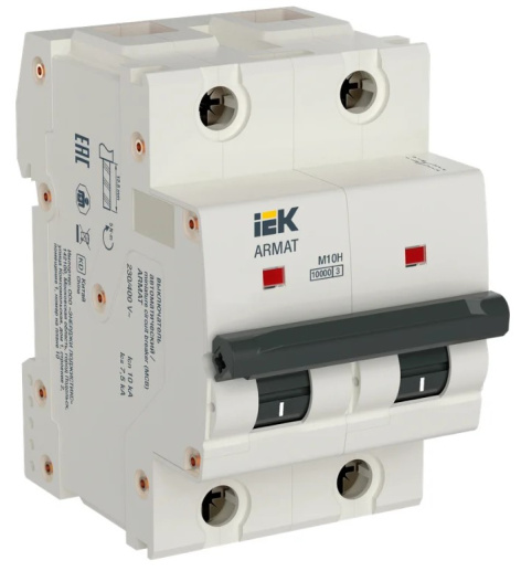 Изображение товара Автоматический выключатель IEK AR-M10H-2-D100 100А двухполюсный IP20