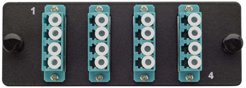 

Планка Eurolan 38M-30-4L-04BL Q-SLOT с 4 адаптерами квадро LC OM3, монтажные шнуры, КДЗС, 38M-30-4L-04BL