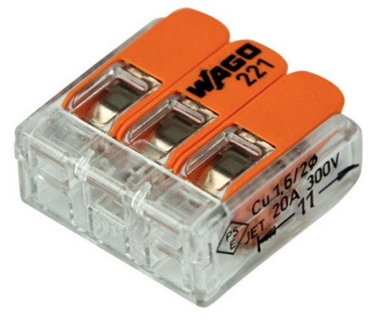 Изображение товара Клемма WAGO 07-5363-20 универсальное рычажковое соединение 3 контакта