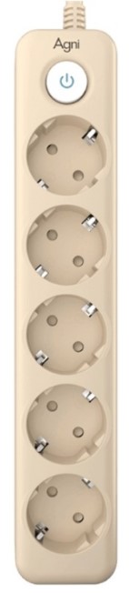 

Сетевой фильтр AGNI TP-FD5E-3m-ivory 5 розеток, 16А, 4000Вт, 220-250В, 3 м, 3x1,5mm2, слоновая кость, TP-FD5E-3m-ivory