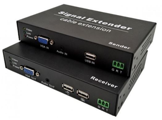 

Удлинитель KVM NST NS-HDU-VGA-KVM-AR VGA+USB по витой паре с поддержкой Audio, RS232 до 120м, NS-HDU-VGA-KVM-AR