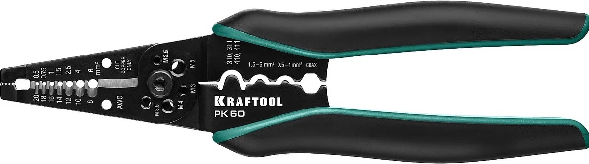 

Стриппер Kraftool PK-60 22658 Kraftool многофункциональный, 0.5 - 6мм.2, PK-60