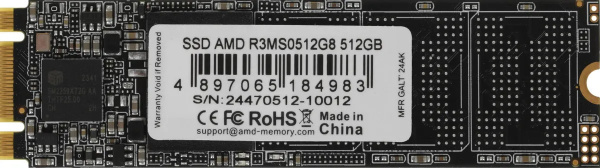 Изображение товара SSD накопитель M.2 2280 AMD R3MS0512G8 512 ГБ быстро и надежно