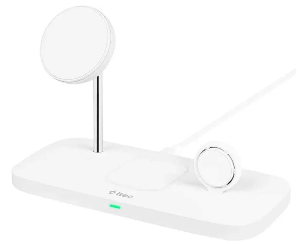 

Зарядное устройство беспроводное TTEC AirCharger Trio Up 2KS32B 3-в-1 для iPhone/Apple Watch/AirPods цвет: белый, AirCharger Trio Up