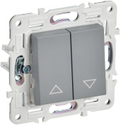 фото Выключатель двухклавишный для жалюзи  IEK SK-V15-0-10-K03