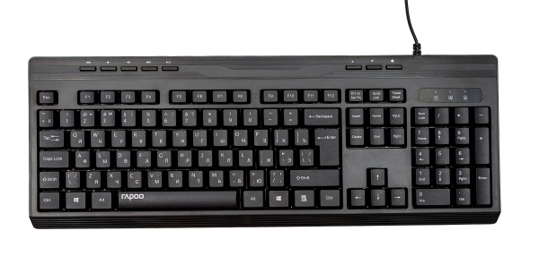 Изображение товара Клавиатура Rapoo NK2400 мембранная проводная черная с защитой воды