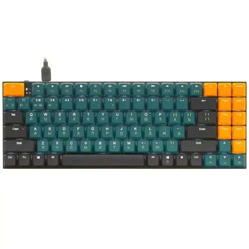 

Клавиатура Wireless UGREEN KU102 механическая Slim Mechanical Keyboard USB-C , Bluetooth тонкая и легкая, цвет: зеленый, KU102