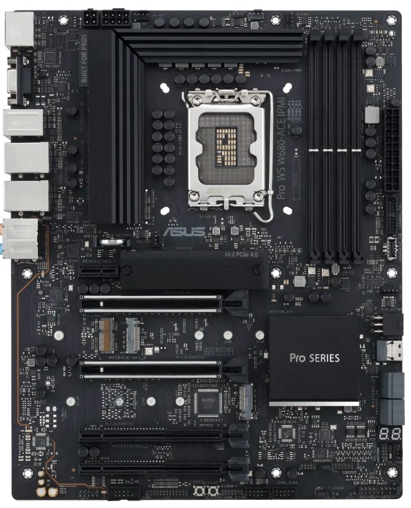 

Материнская плата ATX ASUS PRO WS W680-ACE IPMI 90MB1DN0-M0EAY1 (LGA1700, W680, 4*DDR5 (6600), 4*PCIe, 3*M.2, 8*SATA, 6*USB 3.2, 2*USB 2.0, HDMI, DP), PRO WS W680-ACE IPMI