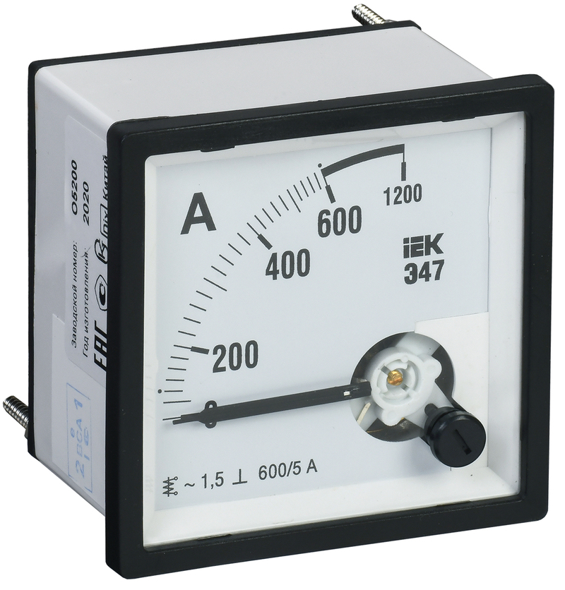 

Амперметр IEK IPA20-6-0600-E Э47 600/5А кл. точн. 1,5 96х96мм, IPA20-6-0600-E