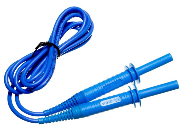 Изображение товара Провод измерительный Sonel WAPRZ1X8BUBB 1.8 м голубой с разъемами банан