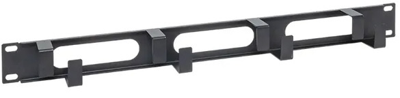 Изображение товара EKF TRC-1CO-4R-M-BK — кабельный органайзер 1U, черный, кольца/пальцы