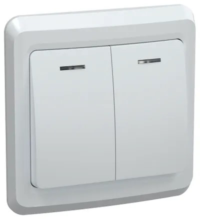 

Выключатель IEK EVV21-K01-10-DM 2-кл. СП Вега 10А IP20 ВС10-2-1-ВБ с индикацией белый, EVV21-K01-10-DM