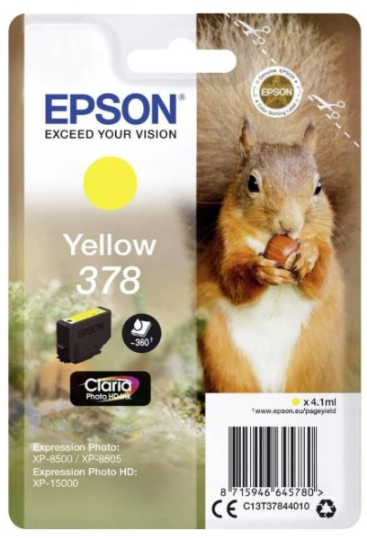 Изображение товара Картридж Epson C13T37844010 Yellow для струйной печати оригинальный