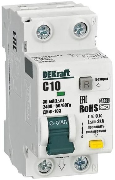 Изображение товара Автомат DEKraft 16349DEK 25 А 230 В с характеристикой C