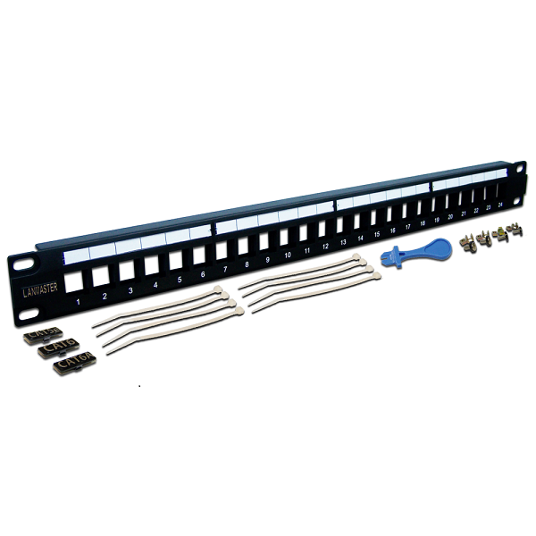 

Патч-панель Lanmaster LAN-PPC24OK-UTP наборная 19" компактная, неэкранированная, 24 порта, 0.5U, LAN-PPC24OK-UTP