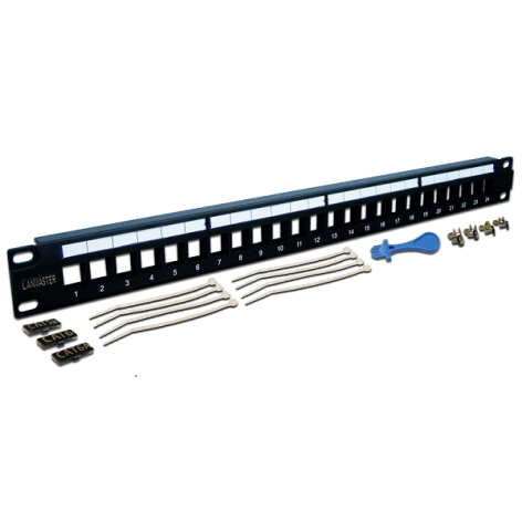Изображение товара Патч-панель Lanmaster LAN-PPC24OK-UTP 19" 24 порта Compact UTP неэкранированная
