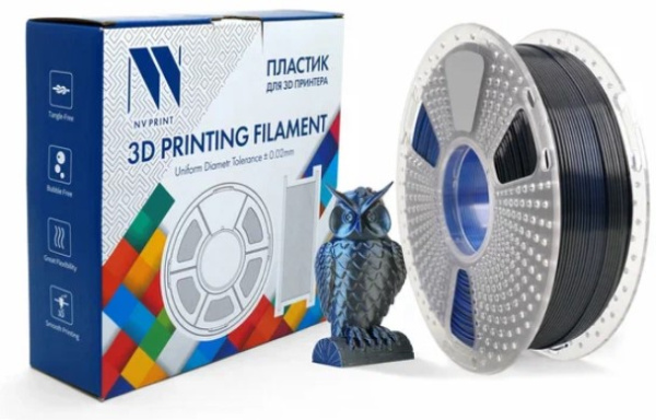 фото Пластик  NVP NV-3D-SILK-PLA-P-BLACK-BLUE в Красноярске