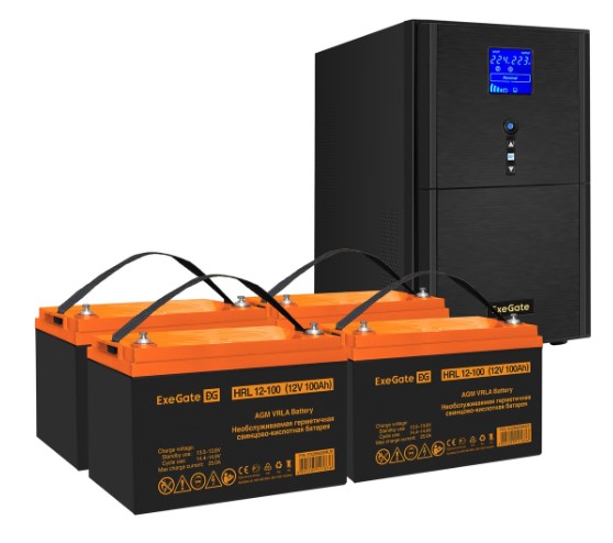 

Комплект Exegate SineTower SZ-3000.LCD.AVR.3SH.1C13.RJ.USB EX296874RUS ИБП EX295990RUS + батарея 100Aч EX285656RUS 4шт (инвертор, синус, для котла) 30, SineTower SZ-3000.LCD.AVR.3SH.1C13.RJ.USB