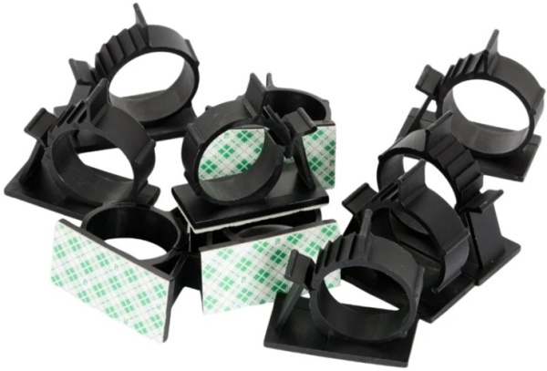 Изображение товара Площадка NMC-CHL22-BK-100 черная из ABS с самоклеящейся основой, 100 шт