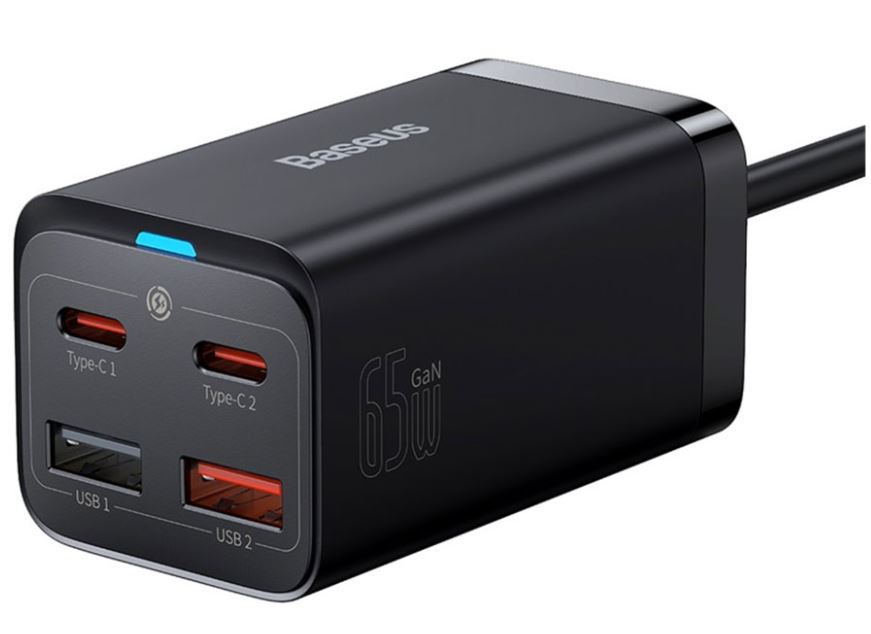 

Зарядное устройство сетевое Baseus CCGP040101 GaN3 Pro Desktop 65W EU Black, CCGP040101