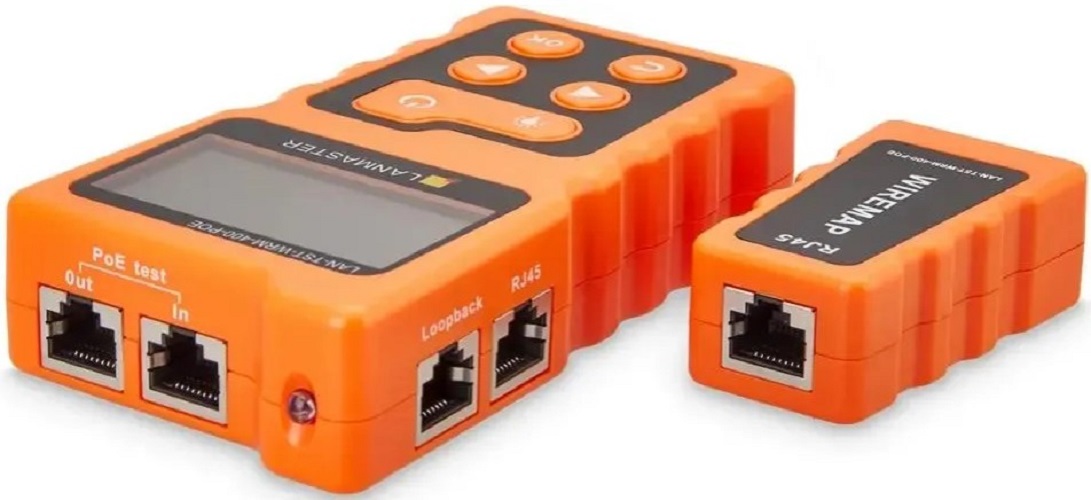 

Тестер Lanmaster LAN-TST-WRM-400-POE витой пары с дисплеем, с определением параметров POE, LAN-TST-WRM-400-POE
