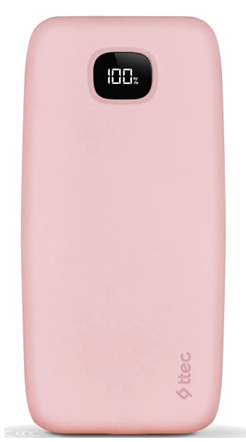 

Аккумулятор внешний TTEC 2BB211TP 20000mAh Powerbank, цвет: розовый, 2BB211TP