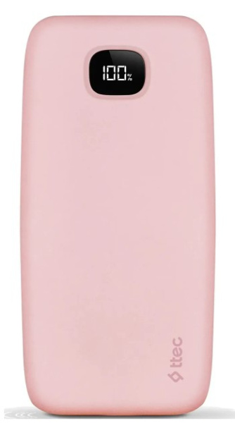 Изображение товара Портативный аккумулятор TTEC 2BB211TP 20000 мАч с дисплеем и двумя разъемами