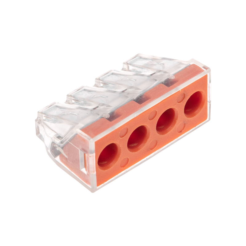 

Клемма Rexant 07-5279-5 СМК 773-174 с пастой, 4-проводная 0,75-6 мм (блистер 5 шт/уп), 07-5279-5