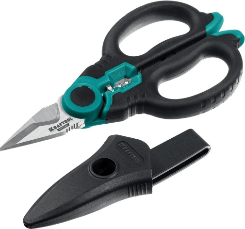 Изображение товара Многофункциональные ножницы Kraftool Electric 160 мм с диэлектрическим покрытием