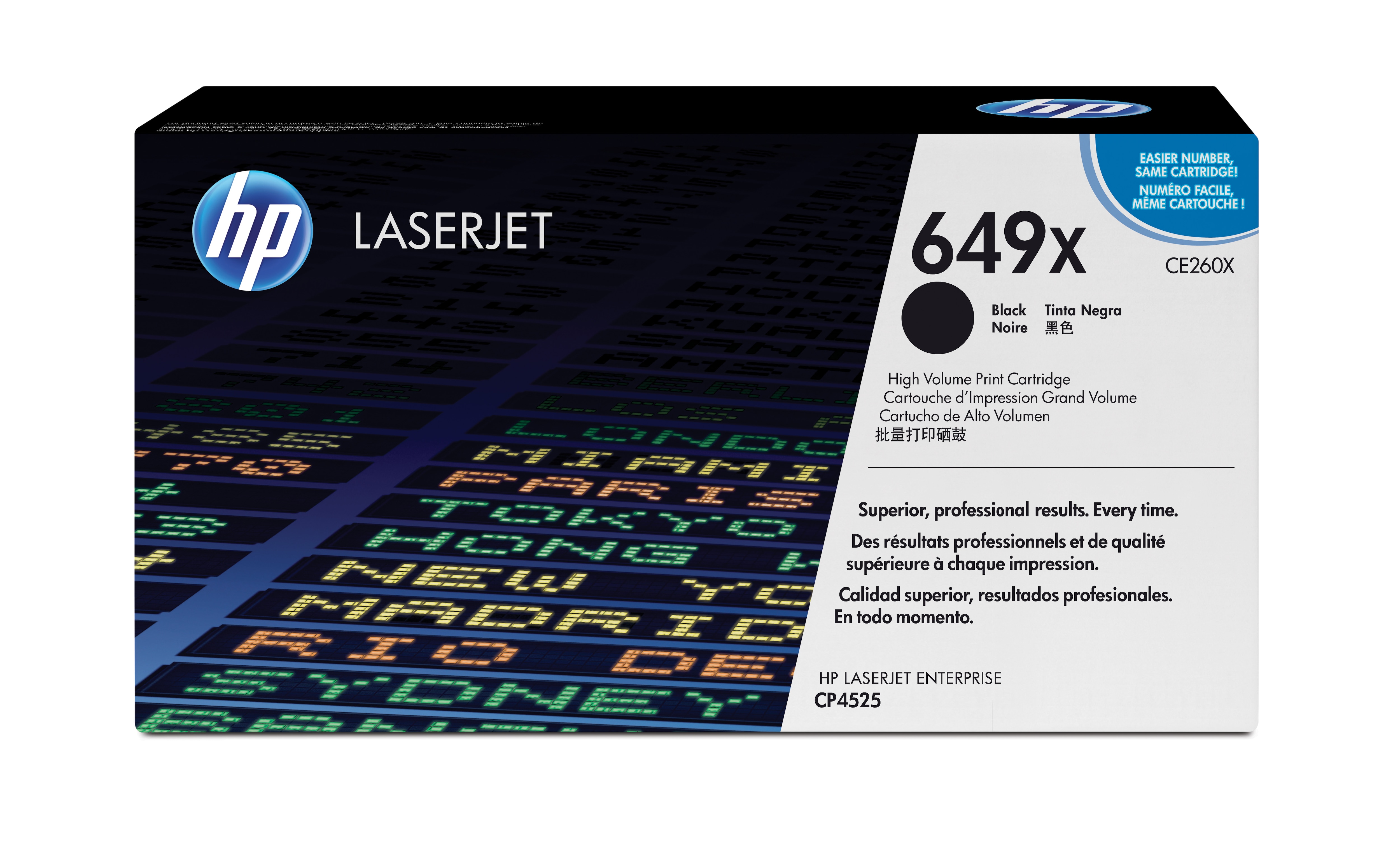 

Картридж HP 649X CE260X для принтера Color LaserJet Enterprise CP4525dn,чёрный 17 000 стр, 649X
