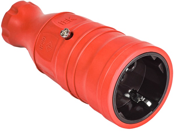 

Розетка переносная IEK OM-KR20-16-20-P1-00-K04 OMEGA переносная РБп14-1-0м IP20 красная, OM-KR20-16-20-P1-00-K04