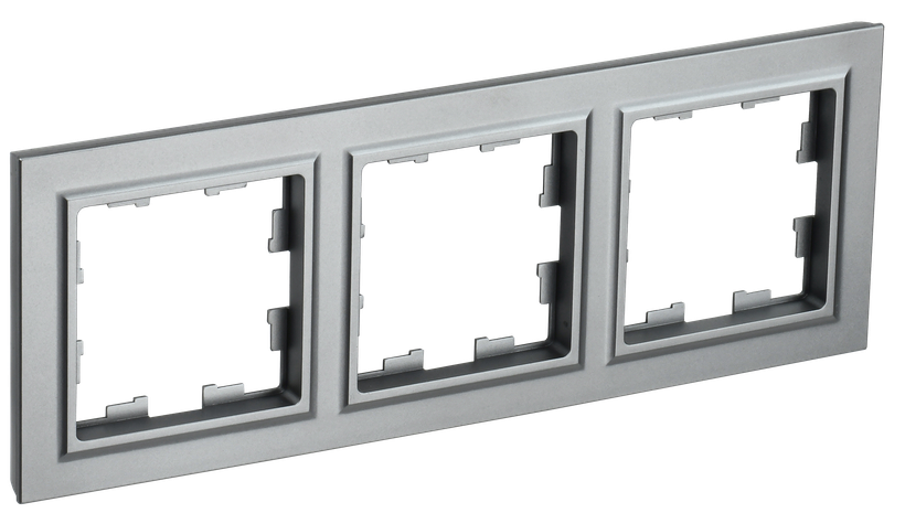 

Рамка тройная IEK BR-M32-K46 BRITE РУ-3-БрС Сталь, BR-M32-K46