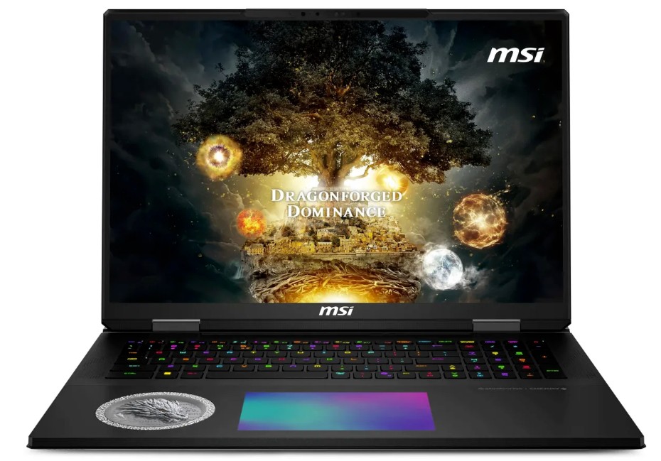 

Ноутбук MSI Titan Dragon Edition 18 HX A2XWIG-1020RU 9S7-1824A5-1020 U9-285HX/64GB/4TB SSD/GeForce RTX5080 16GB/18" UHD+/WiFi/BT/Cam/Win11Home/black, Titan Dragon Edition 18 HX A2XWIG-1020RU