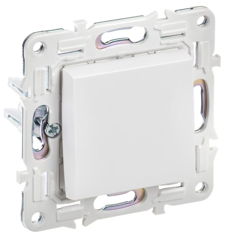 

Выключатель одноклавишный IEK SK-V10-0-10-K01 SKANDY 10А SK-V01W Арктический белый, SK-V10-0-10-K01