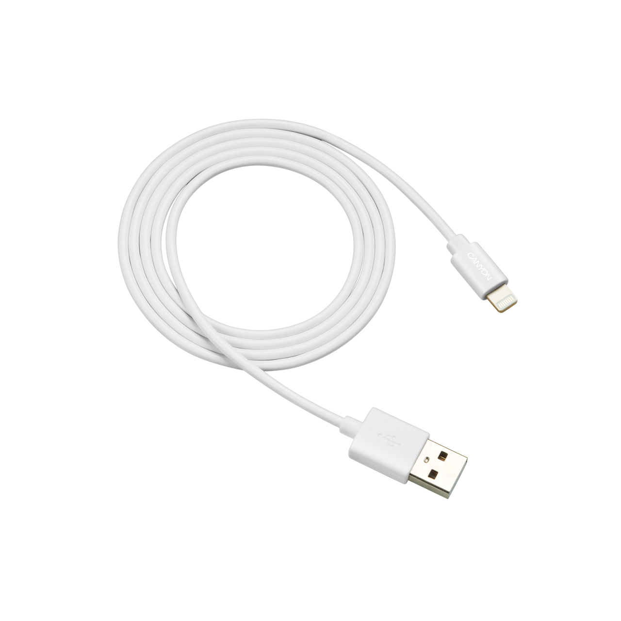 

Кабель интерфейсный Canyon MFI-1 CNS-MFICAB01W USB/Lightning, 1m, white, MFI-1