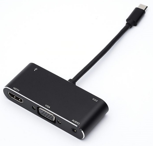 

Переходник Atcom AT2810 0.1 m Type-C(m) - HDMI+VGA+USB, AT2810