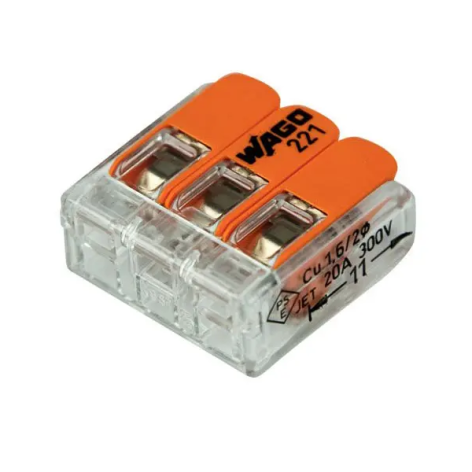 Изображение товара Клемма WAGO 07-5163-05 для соединения до 3 проводов, 4мм², 32 А