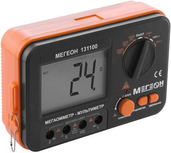 

Измеритель сопротивления изоляции МЕГЕОН 131100 (мегаомметр), 131100