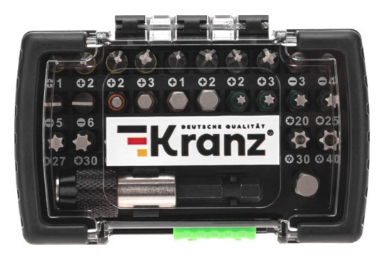 Изображение товара Универсальный набор инструментов KRANZ KR-92-0464 с магнитным наконечником