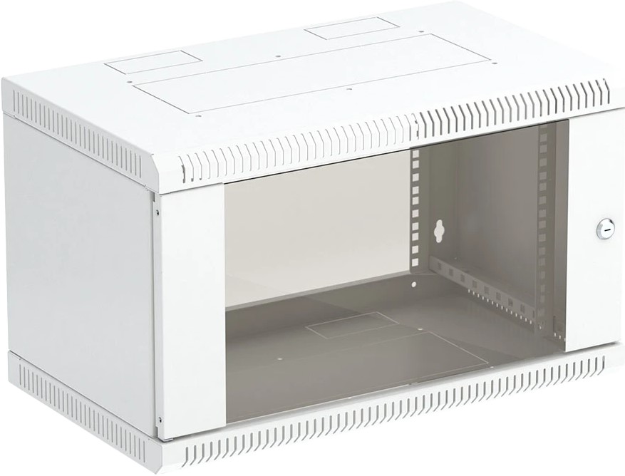 

Шкаф настенный 19", 6U ССД 130411-00545 телекоммуникационный разборный, ШТ-НСр-6U-600-350-С дверь стекло, 130411-00545