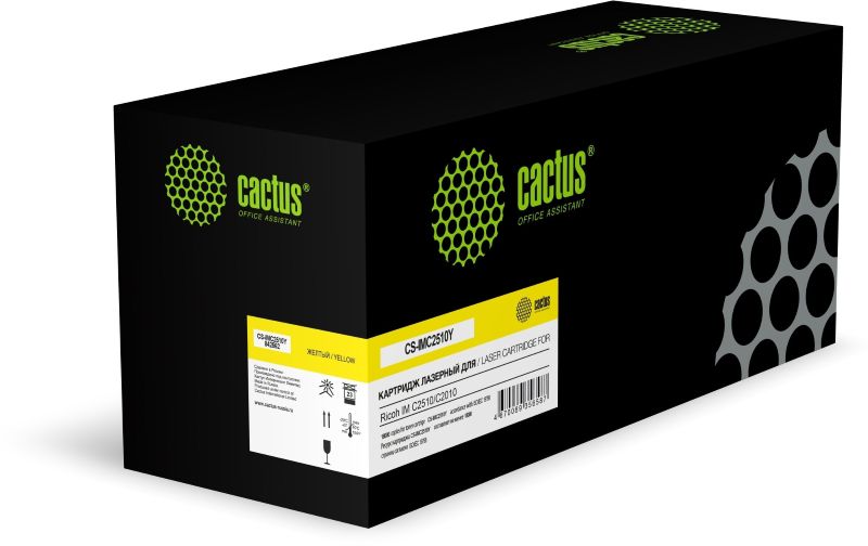

Картридж лазерный Cactus 842562 CS-IMC2510Y желтый (18000стр.) для Ricoh IM C2510/C2010 с чипом, 842562