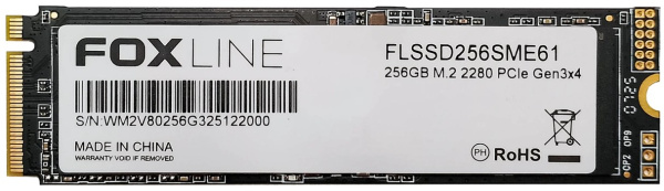 фото Накопитель SSD M.2 2280 Foxline FLSSD256SME61 в Красноярске 256 ГБ