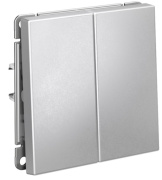 фото Выключатель двухклавишный Systeme Electric GAL000351S