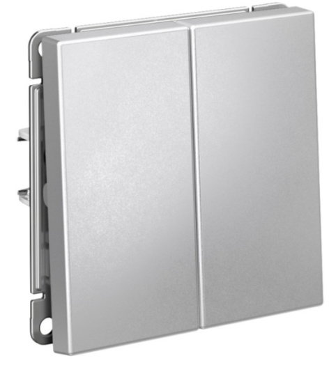 фото Выключатель двухклавишный  Systeme Electric GAL000351S в Красноярске
