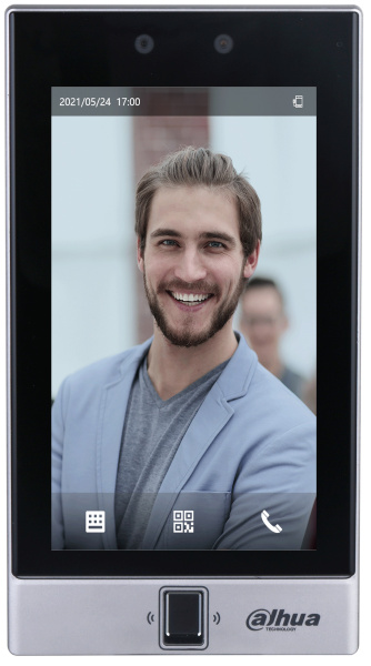Изображение товара Контроллер доступа Dahua DHI-ASI7214S-W с распознаванием лиц и отпечатков пальцев