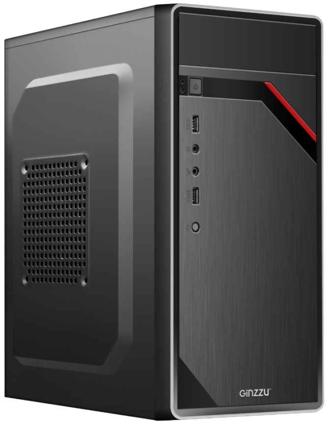 

Корпус mATX Ginzzu D180 без БП, 2*USB 2.0, D180