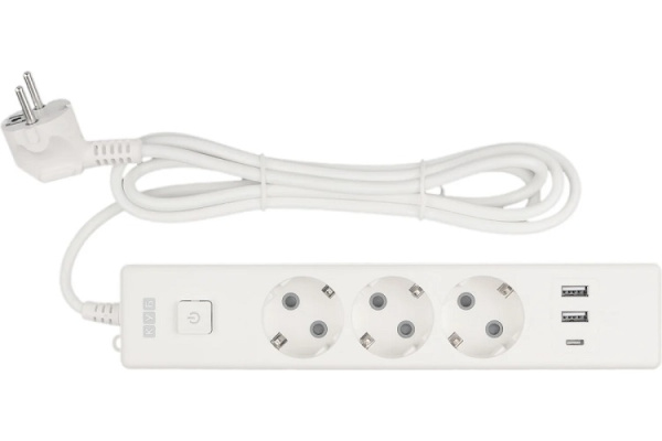 Изображение товара Удлинитель Power Cube PC-5-2M с USB и защитными функциями