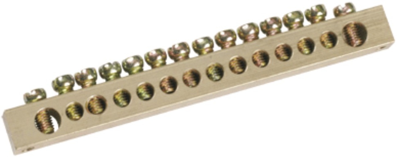 

Шина IEK YNN21-08-100 PEN 8х12мм 8/2 земля-ноль (8групп/крепеж по краям), YNN21-08-100